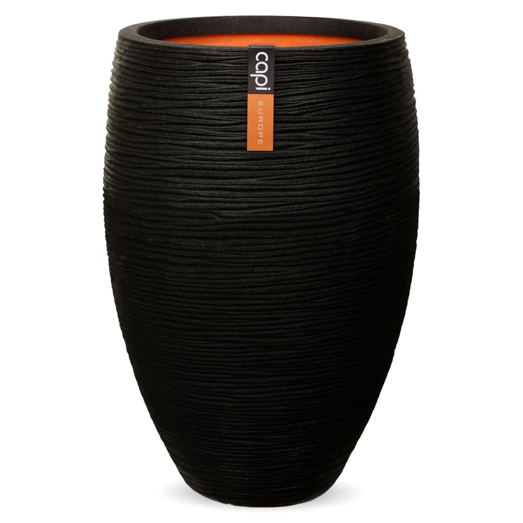 Capi Vase Nature Rib Elegant Deluxe 45x72 cm Black