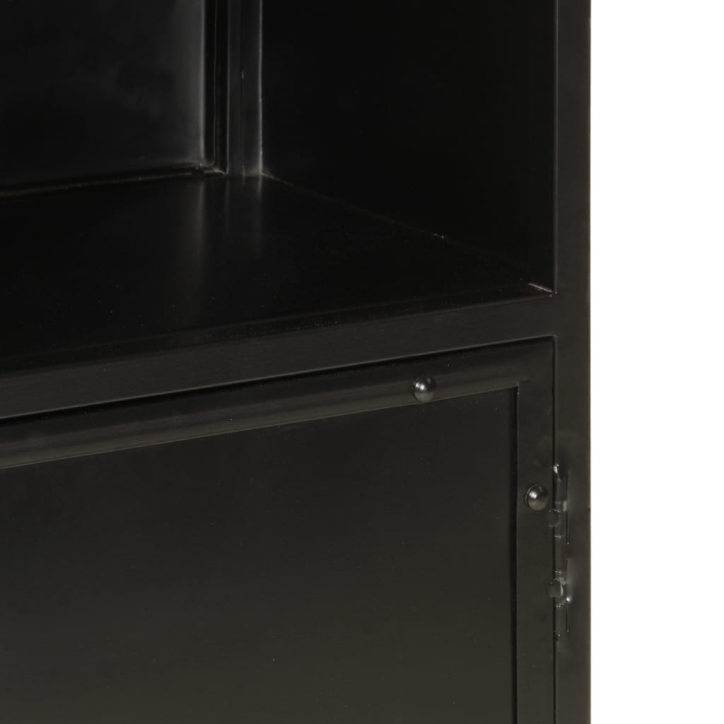 vidaXL Bathroom Cabinet 40x27x90 cm Iron and Solid Wood Mango