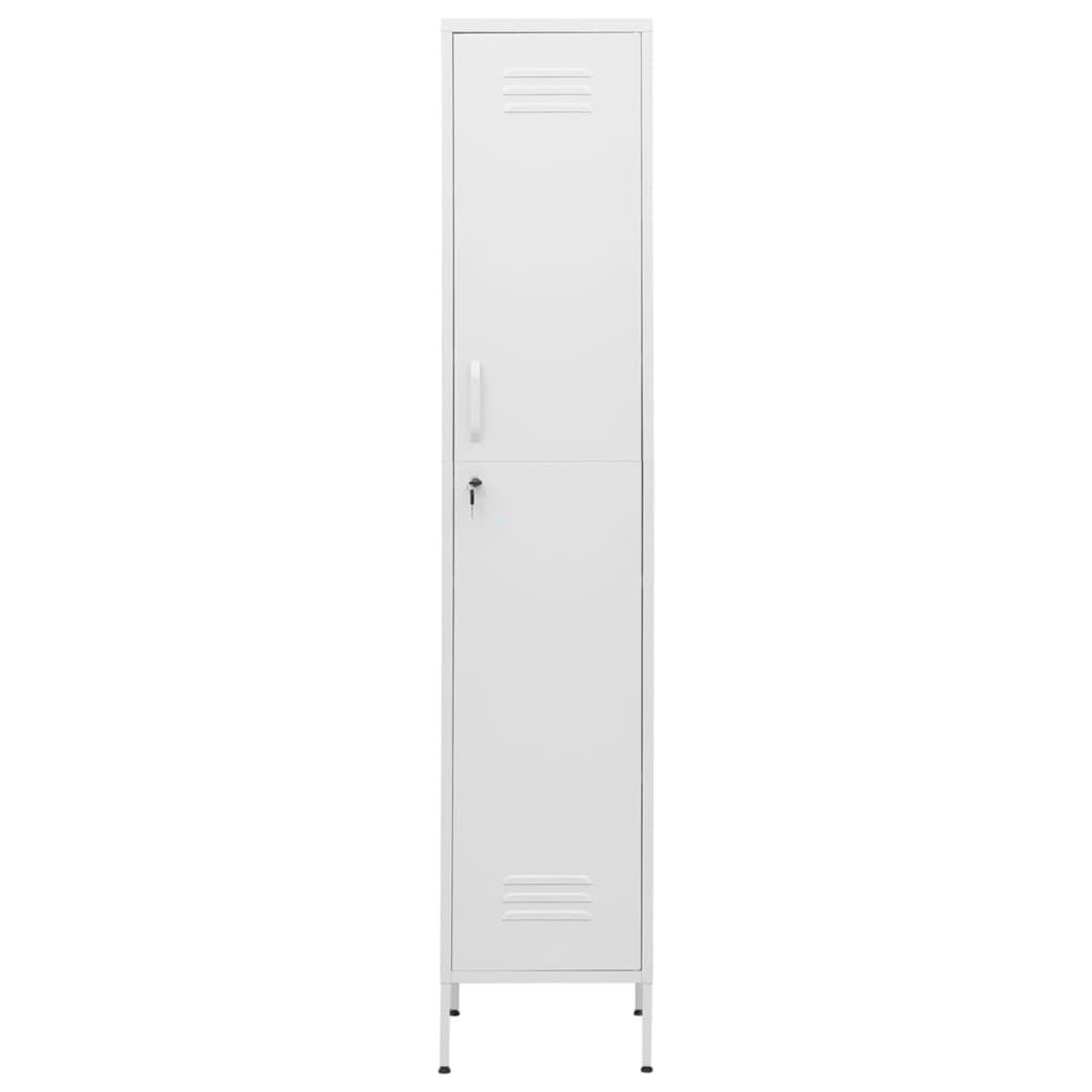 vidaXL Locker Cabinet White 35x46x180 cm Steel