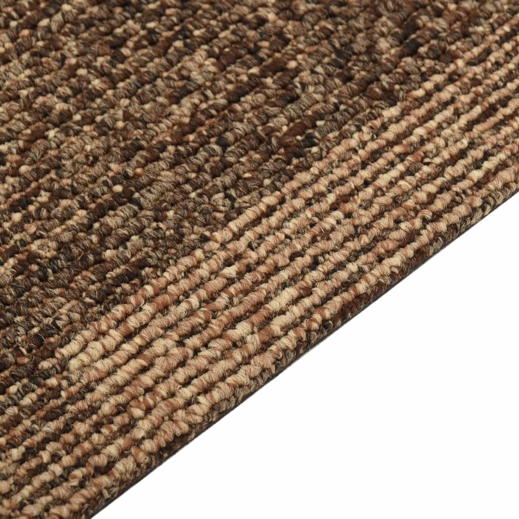 vidaXL Floor Carpet Tiles 20 pcs 5 m² Brown