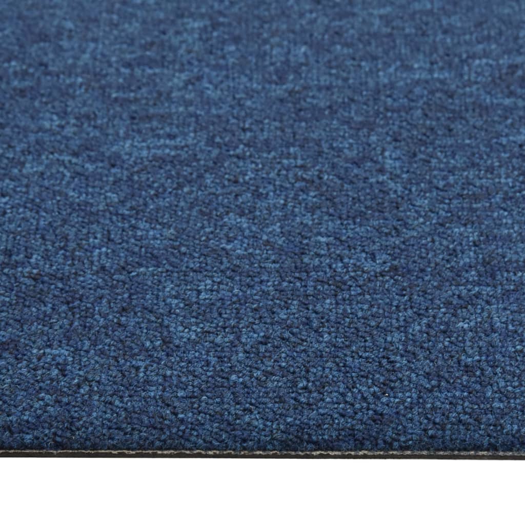 vidaXL Carpet Floor Tiles 20 pcs 5 m² 50x50 cm Dark Blue