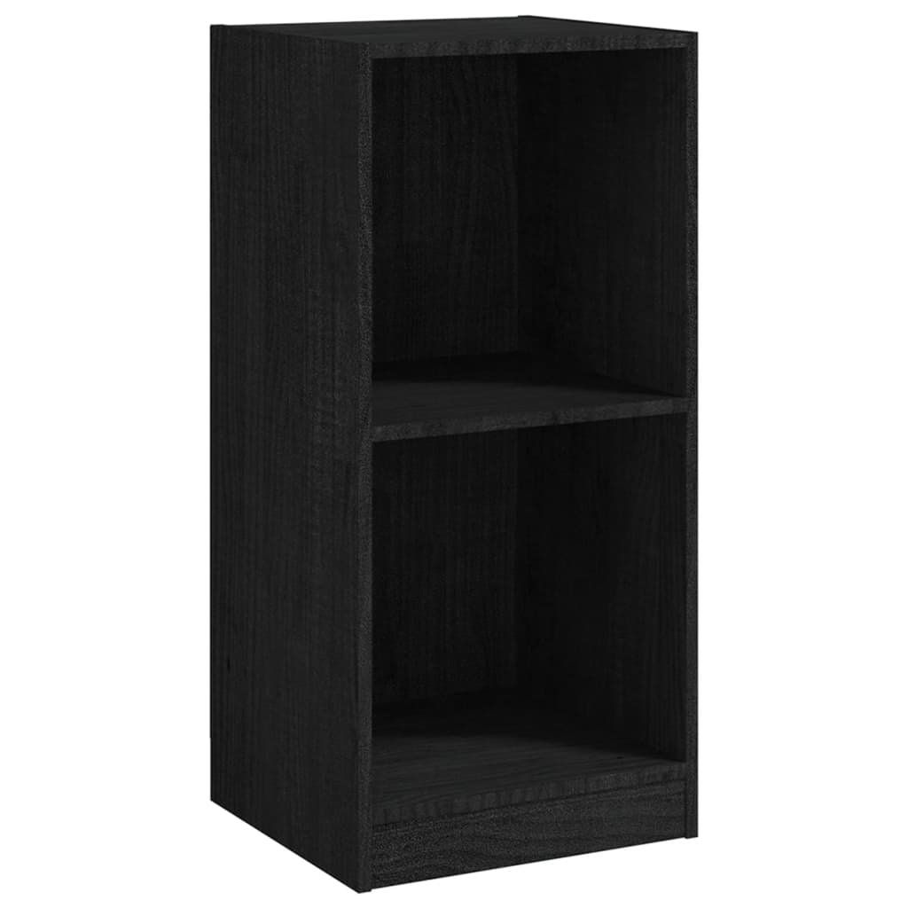 vidaXL Side Cabinet Black 35.5x33.5x76 cm Solid Pinewood