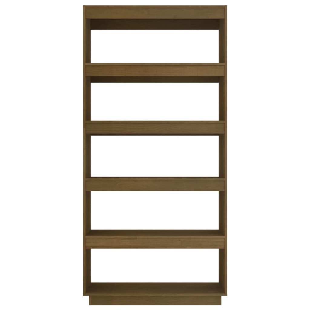 vidaXL Book Cabinet/Room Divider Honey Brown 80x35x167 cm Solid Pinewood