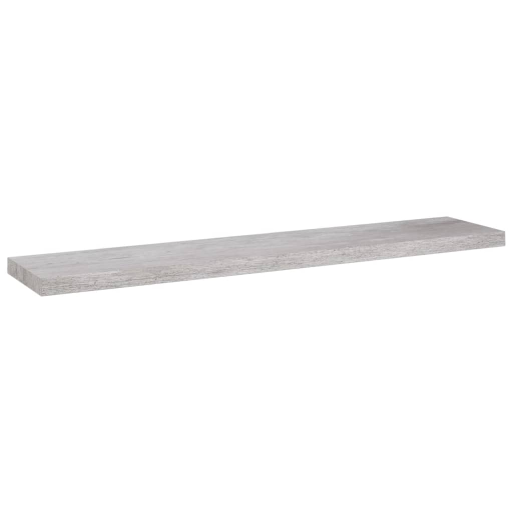 vidaXL Floating Wall Shelves 4 pcs Concrete Grey 120x23.5x3.8 cm MDF
