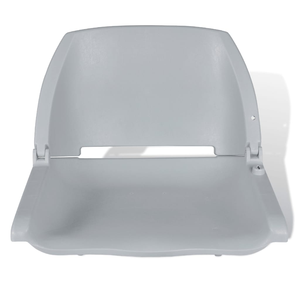 Boat Seat Foldable Backrest No Pillow Grey 41 x 51 x 48 cm