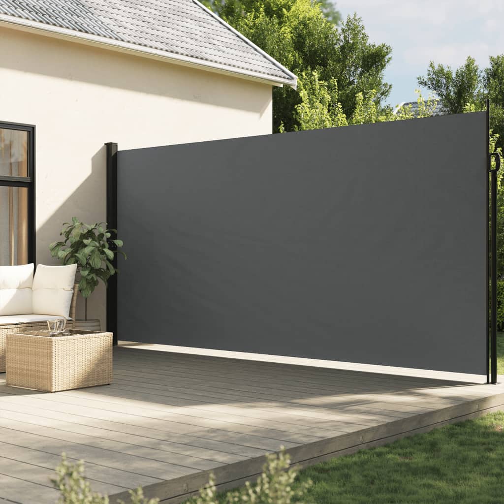 vidaXL Retractable Side Awning Anthracite 220x500 cm