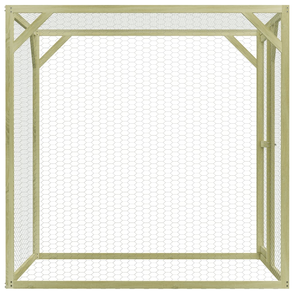 vidaXL Chicken Cage 1.5x1.5x1.5 m Impregnated Wood Pine and Steel