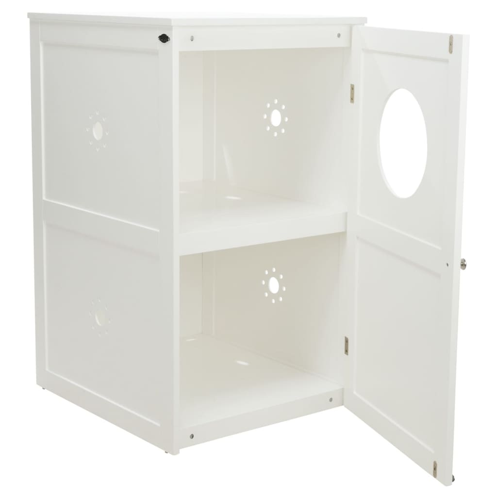 TRIXIE Cat House for Litter Box with 2 Storeys 53x90x58 cm White