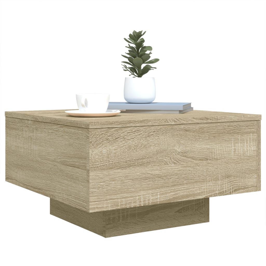 vidaXL Coffee Table Sonoma Oak 55x55x31 cm Engineered Wood