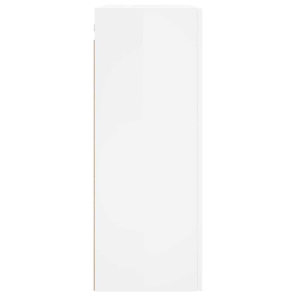 vidaXL Wall Mounted Cabinets 2 pcs High Gloss White 69.5x34x90 cm