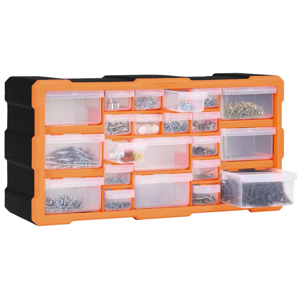 vidaXL Multi-drawer Organiser with 22 Drawers 49x16x25.5 cm