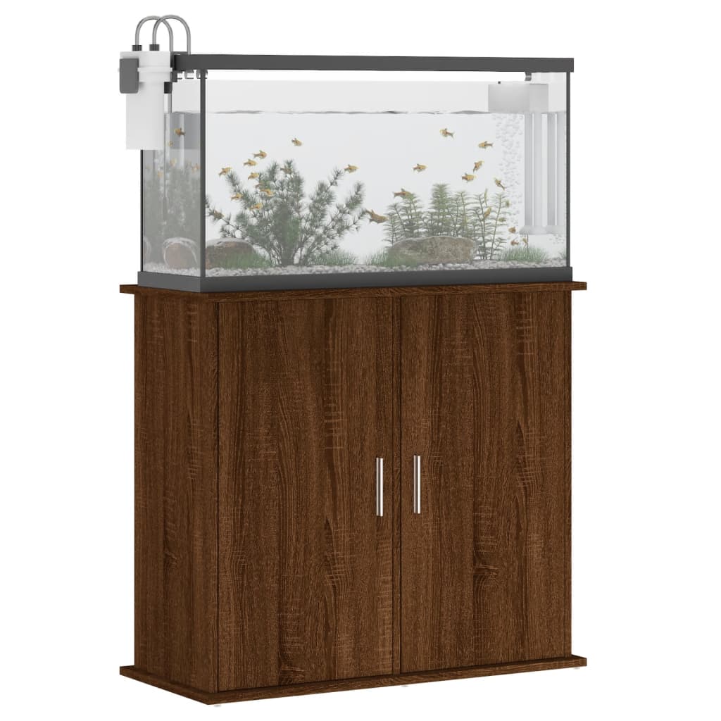 vidaXL Aquarium Stand Brown Oak 81x36x73 cm Engineered Wood
