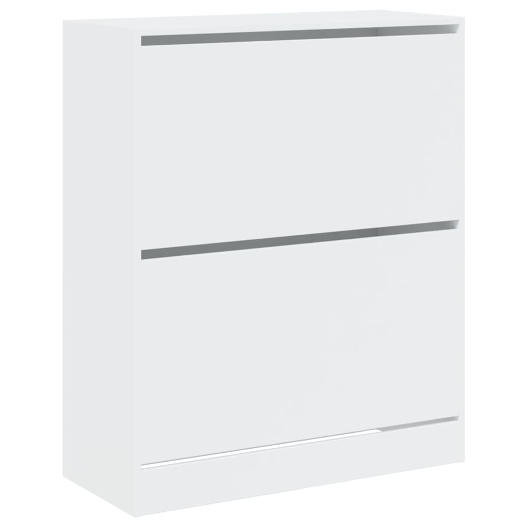 vidaXL Shoe Cabinet White 80x34x96.5 cm Engineered Wood
