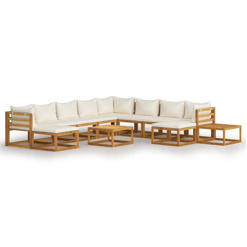 vidaXL 12 Piece Garden Lounge Set with Cushions Solid Wood Acacia (UK/IE/FI/NO only)