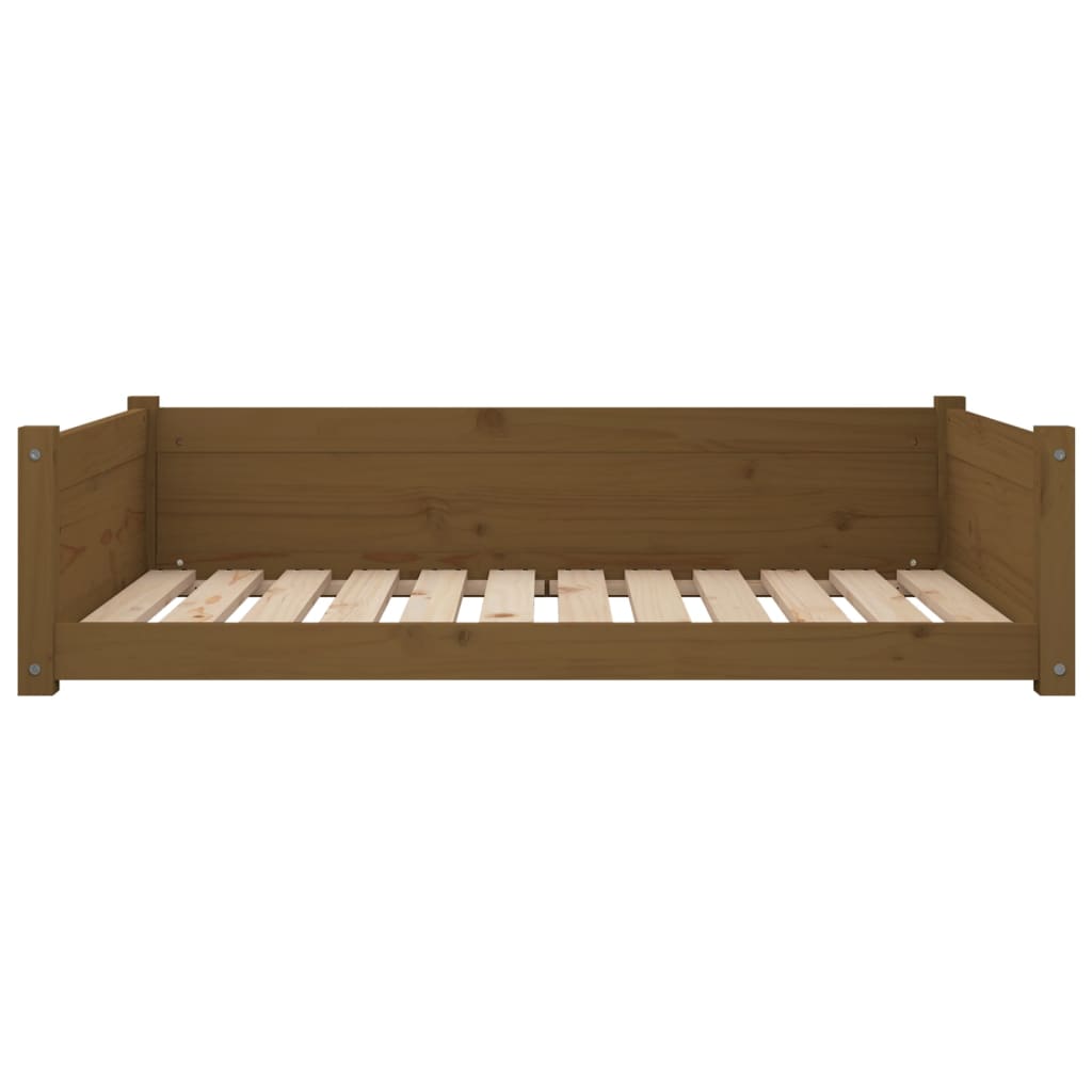 vidaXL Dog Bed Honey Brown 105.5x75.5x28 cm Solid Pine Wood