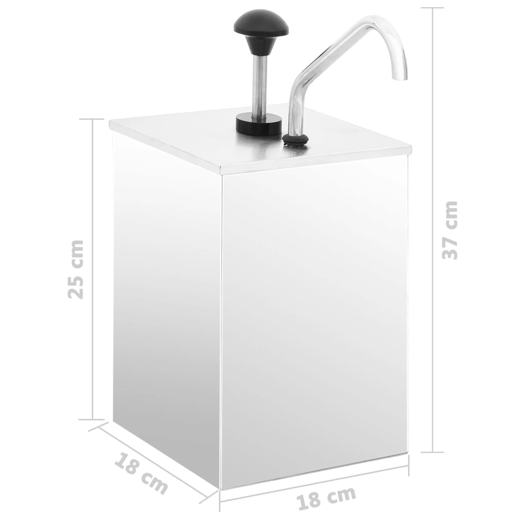 vidaXL Sauce Dispenser Stainless Steel 3.5 L