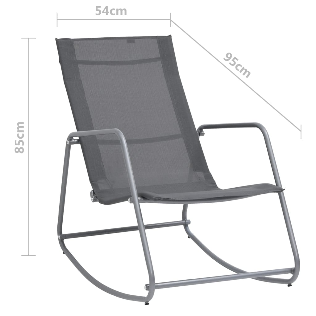 vidaXL Garden Swing Chair Grey 95x54x85 cm Textilene