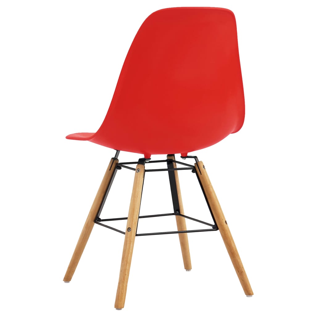vidaXL Dining Chairs 6 pcs Red Plastic