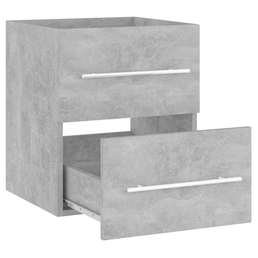 vidaXL Sink Cabinet Concrete Grey 41x38.5x48 cm Engineered Wood
