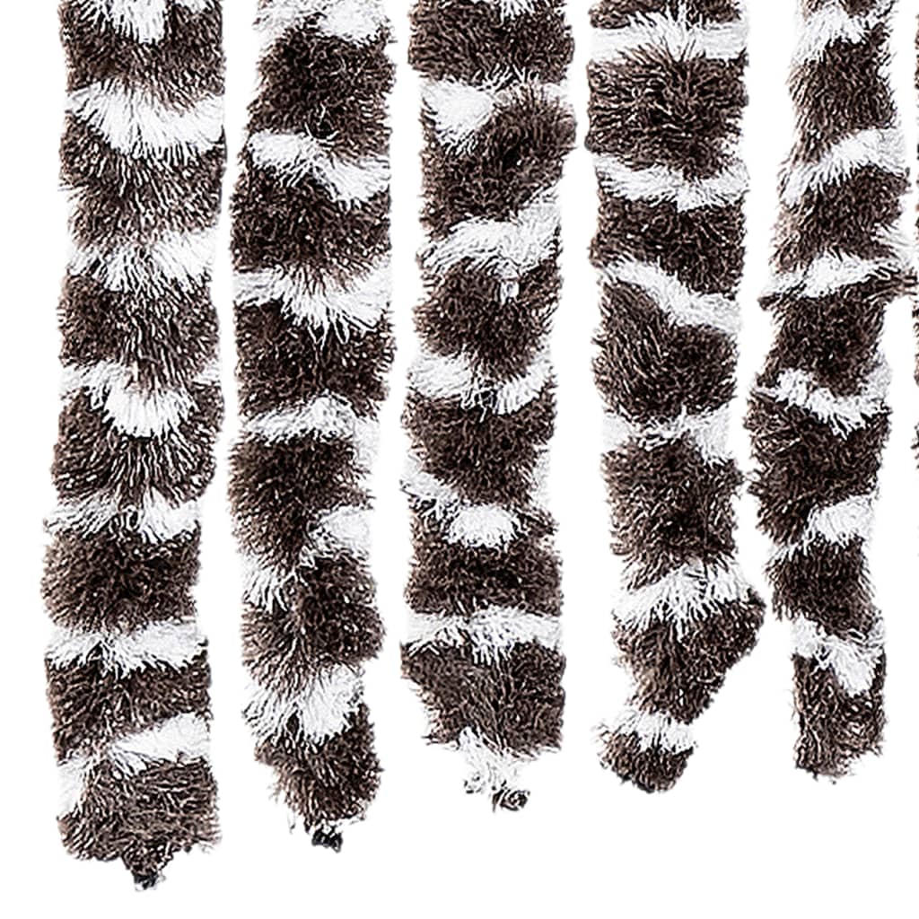 vidaXL Insect Curtain Brown and White 100x220 cm Chenille