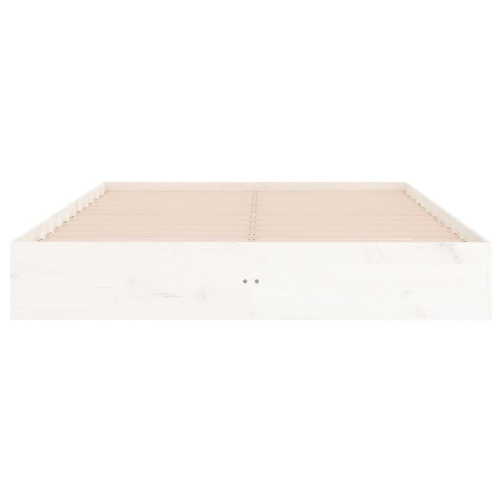 vidaXL Bed Frame White Solid Wood 200x200 cm