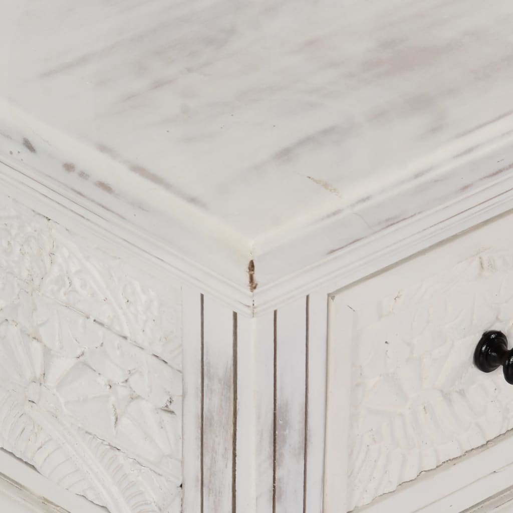 vidaXL Coffee Table White 70x70x30 cm Solid Mango Wood
