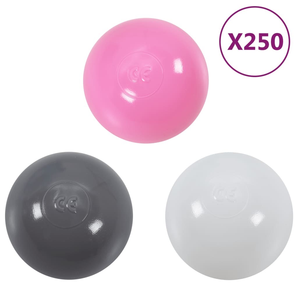 vidaXL Children Play Tent with 250 Balls Pink 102x102x82 cm