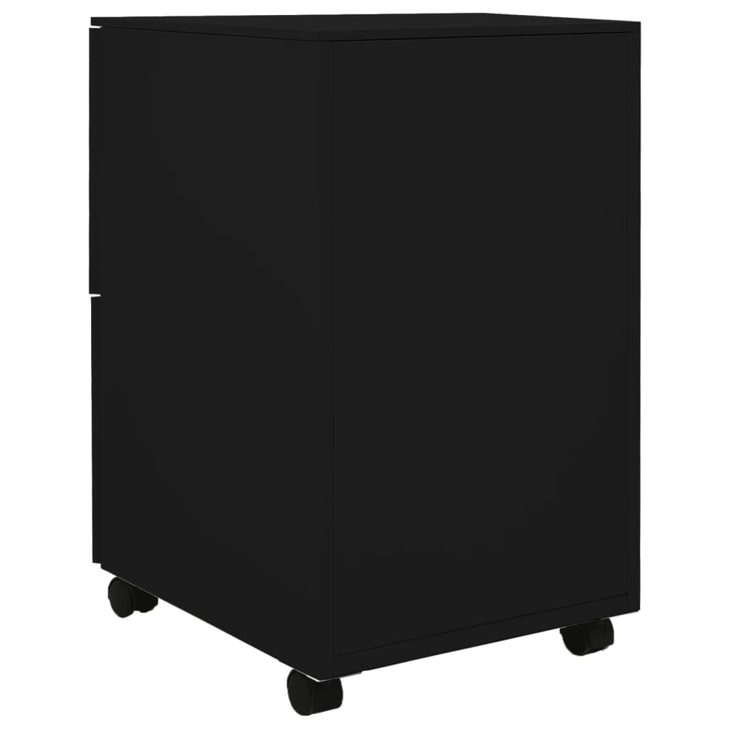 vidaXL Mobile File Cabinet Black 39x45x67 cm Steel