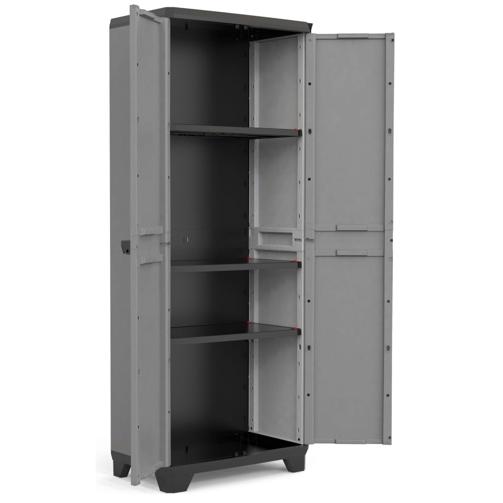 Keter Storage Cabinet with Shelves Stilo Grey and Black 173 cm