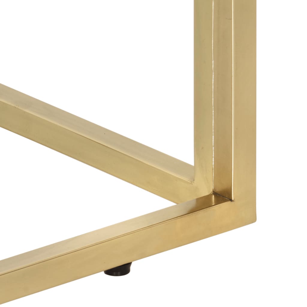 vidaXL Console Table Gold Stainless Steel and Tempered Glass
