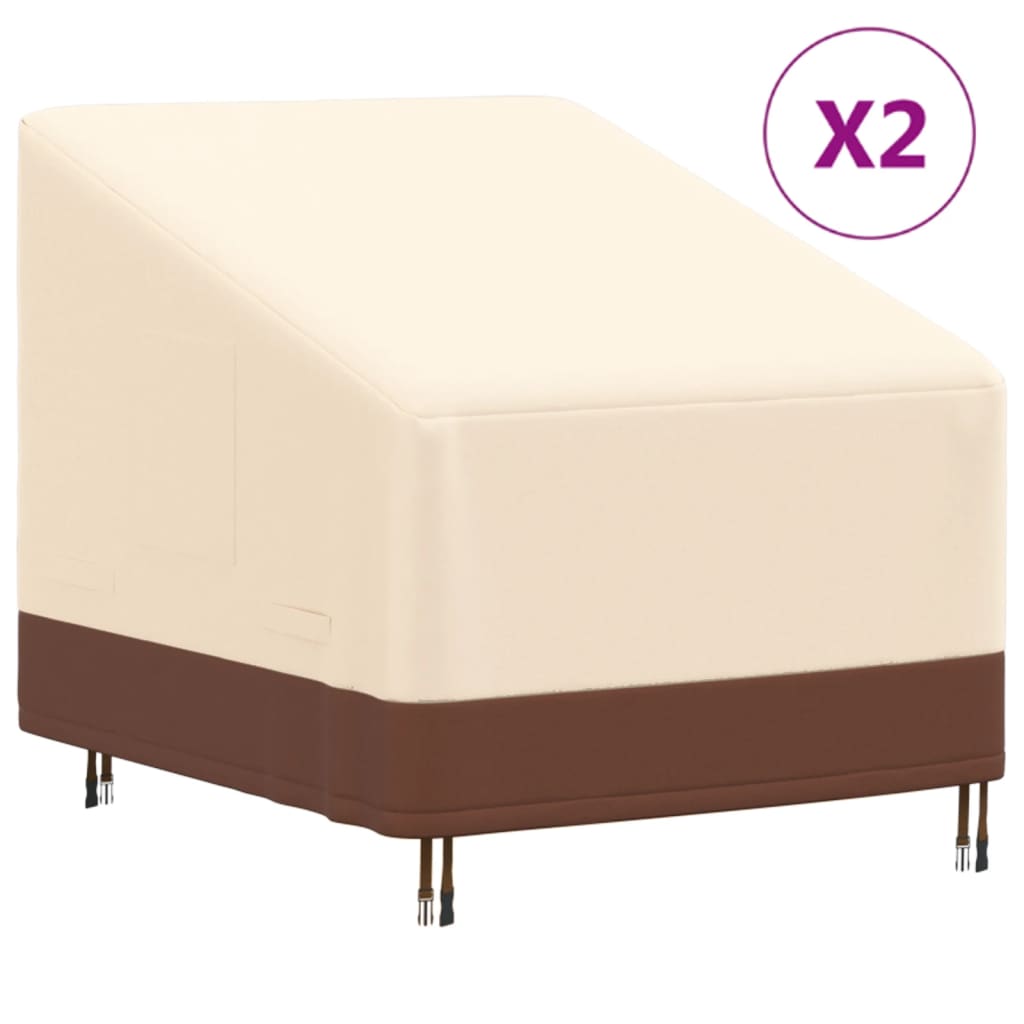 vidaXL Garden Lounge Chair Covers 2 pcs 79x97x48/74cm 600D Oxford Fabric