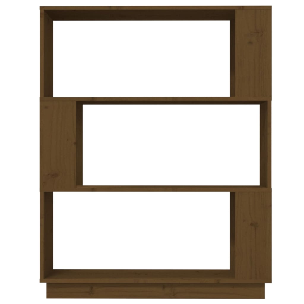 vidaXL Book Cabinet/Room Divider Honey Brown 80x25x101 cm Solid Wood