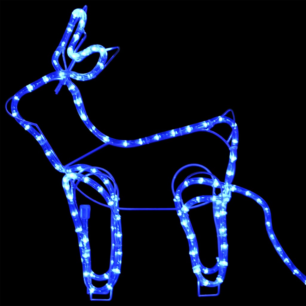 vidaXL Reindeer and Sleigh Christmas Decoration Outdoor 576 LEDs