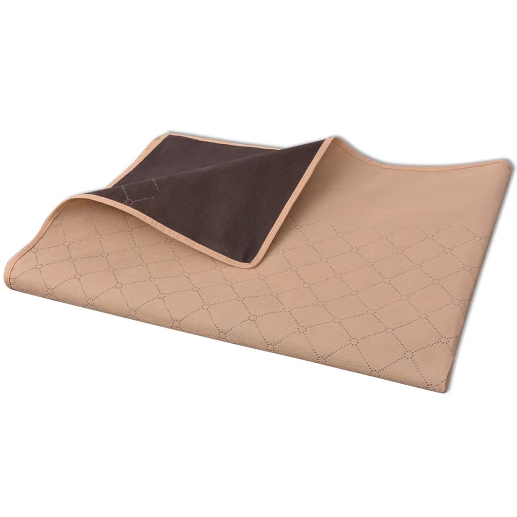 vidaXL Picnic Blanket Beige and Brown 100x150 cm