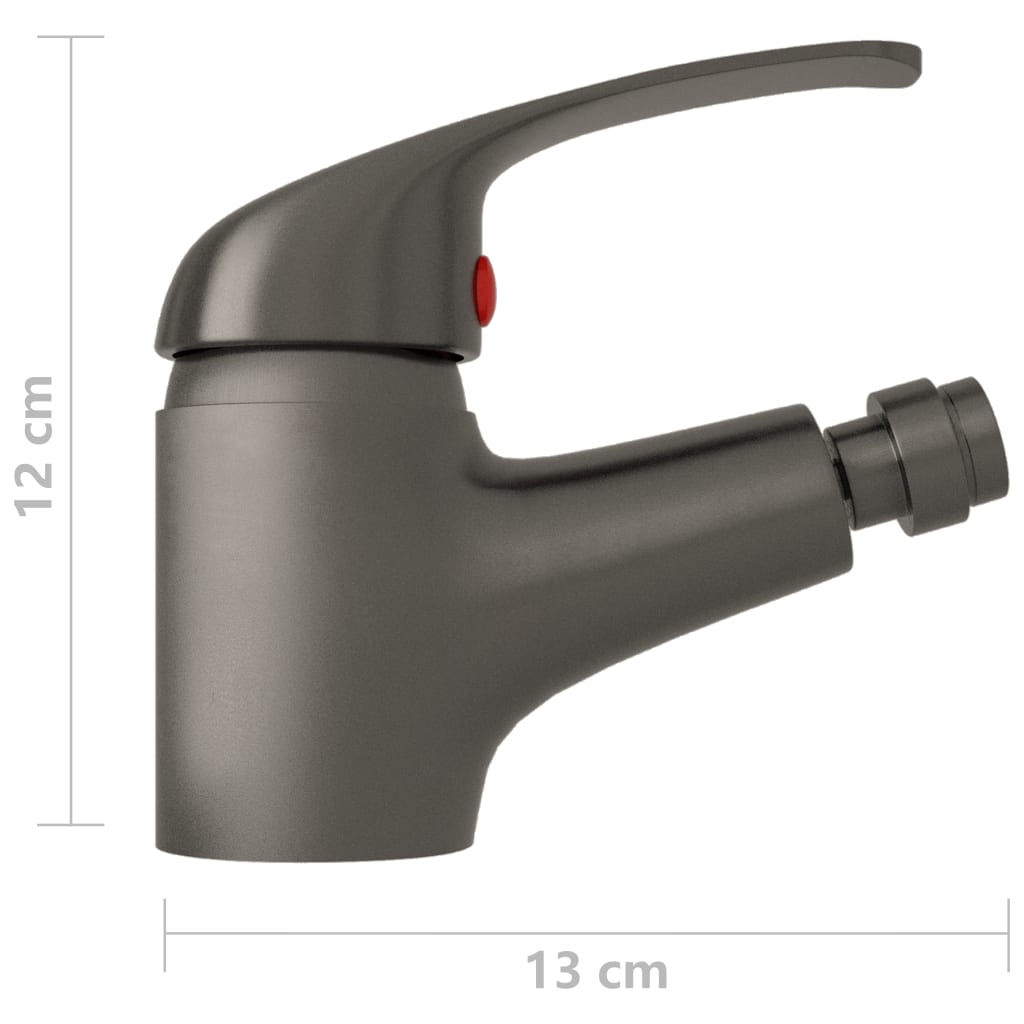 vidaXL Bathroom Bidet Mixer Tap Grey 13x12 cm