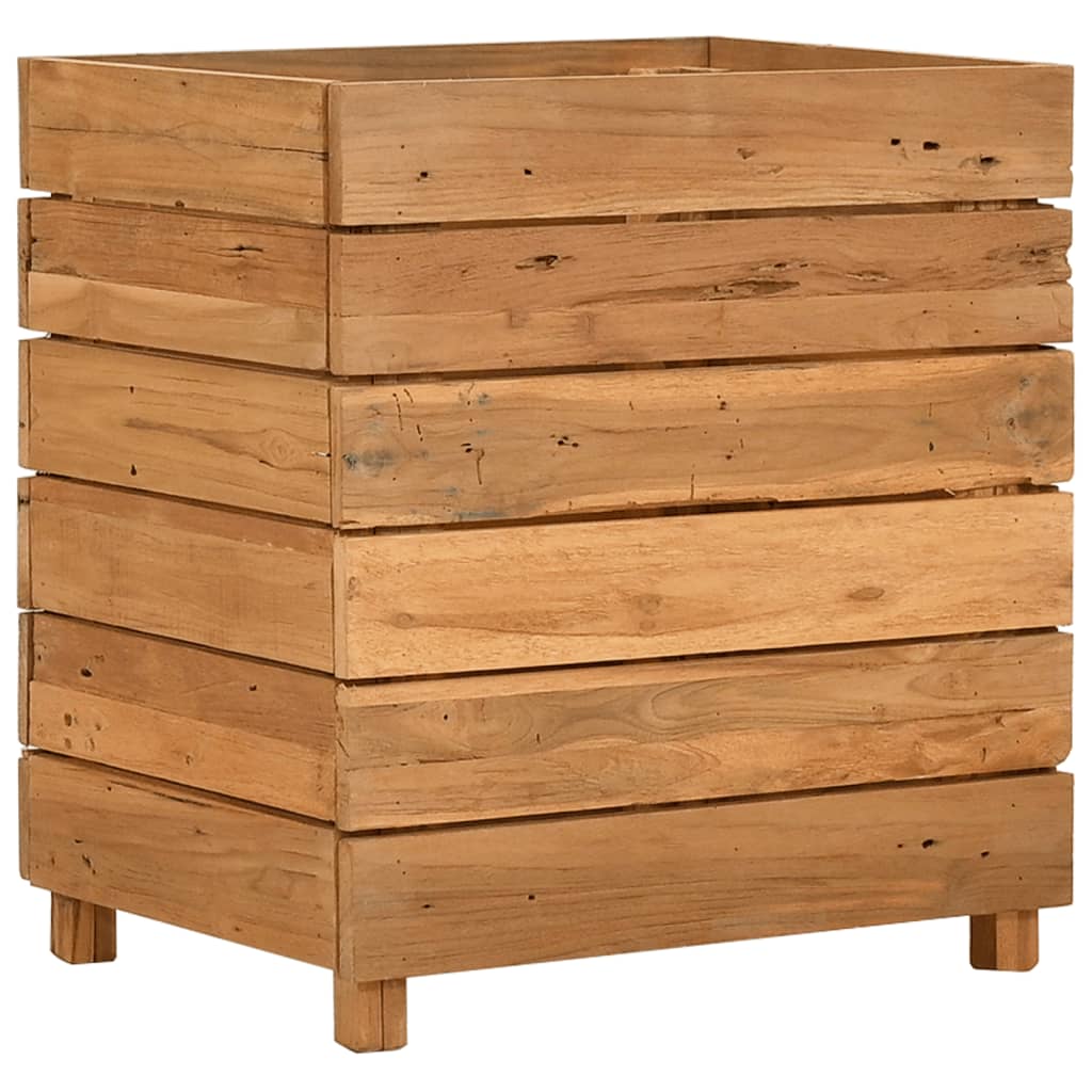 vidaXL Raised Bed 50x40x55 cm Recycled Teak Wood and Steel