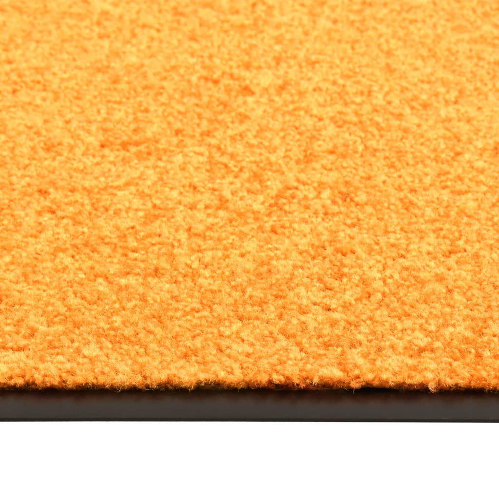 vidaXL Doormat Washable Orange 60x180 cm
