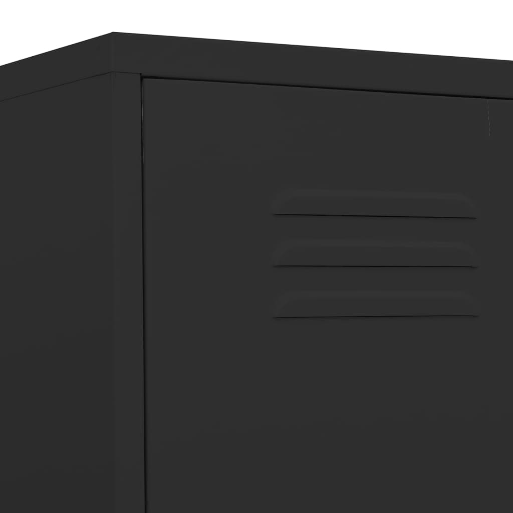 vidaXL Locker Cabinet Black 35x46x180 cm Steel