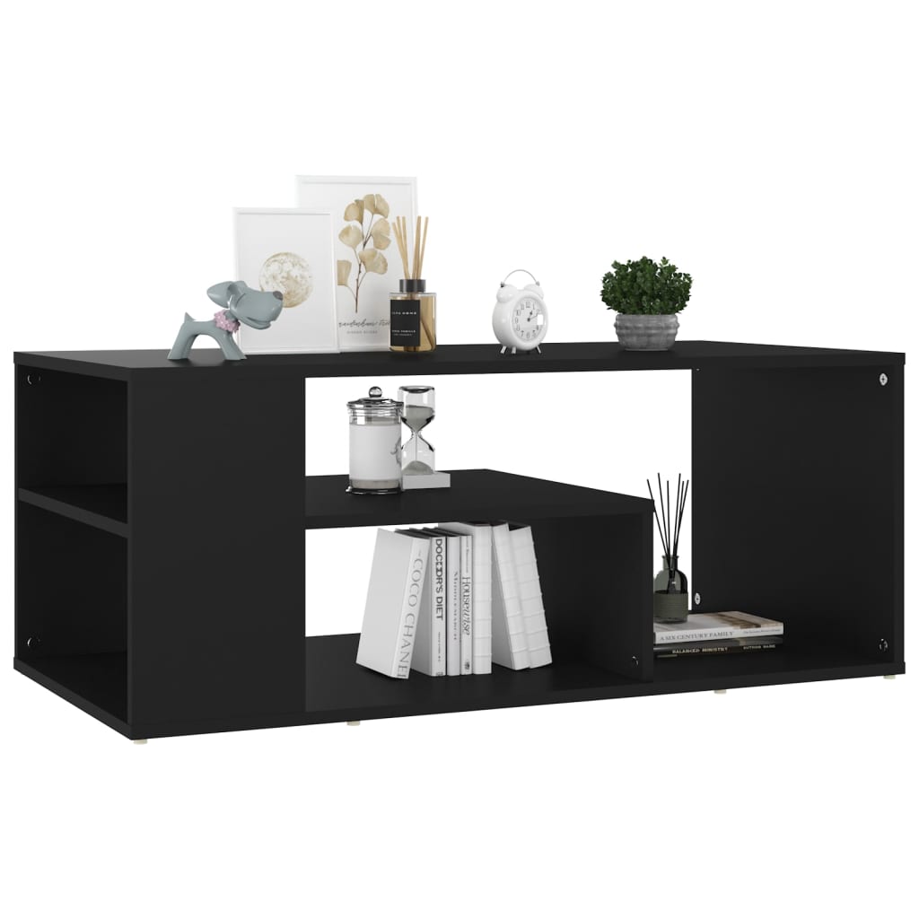 vidaXL Coffee Table Black 100x50x40 cm Engineered Wood