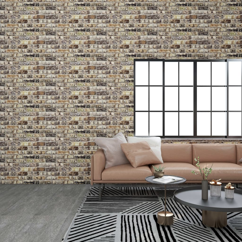 vidaXL 3D Wall Panels with Multicolour Brick Design 11 pcs EPS