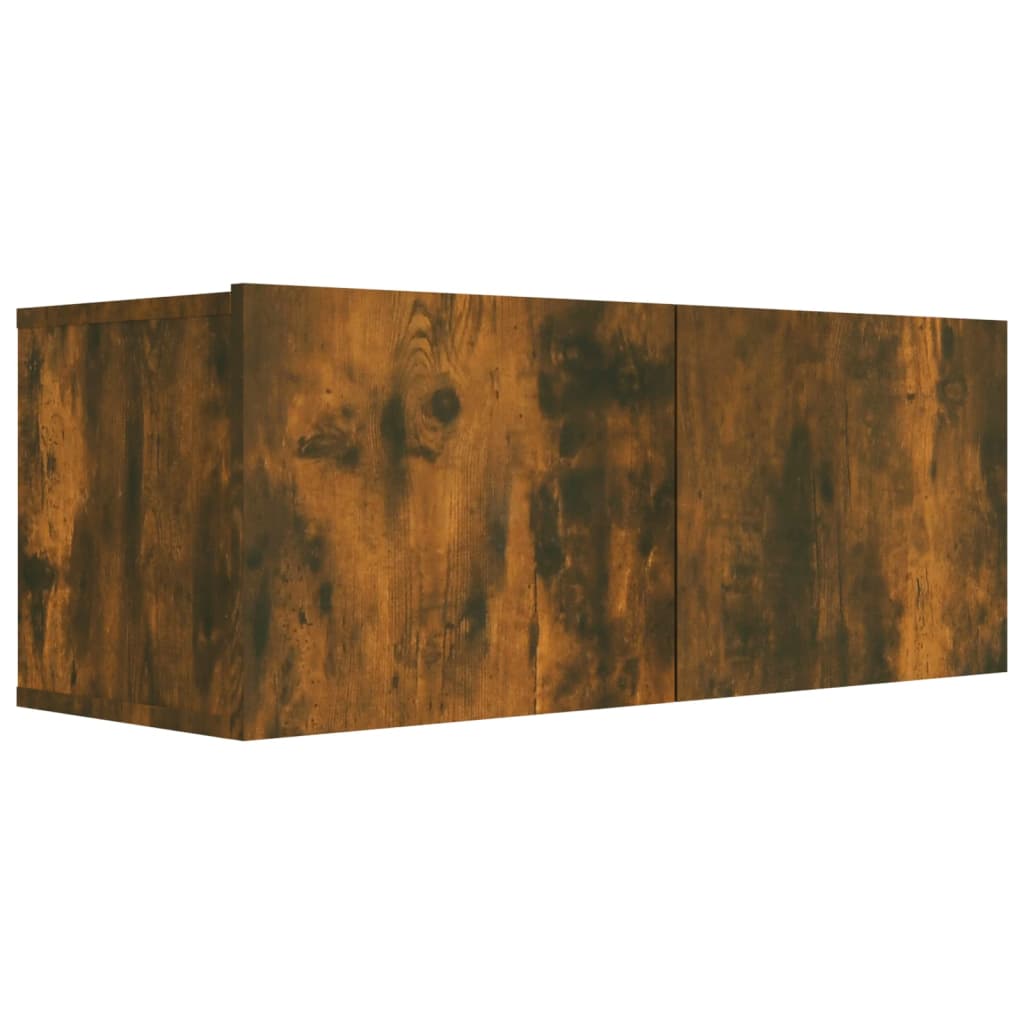 vidaXL TV Cabinet Smoked Oak 80x30x30 cm Engineered Wood