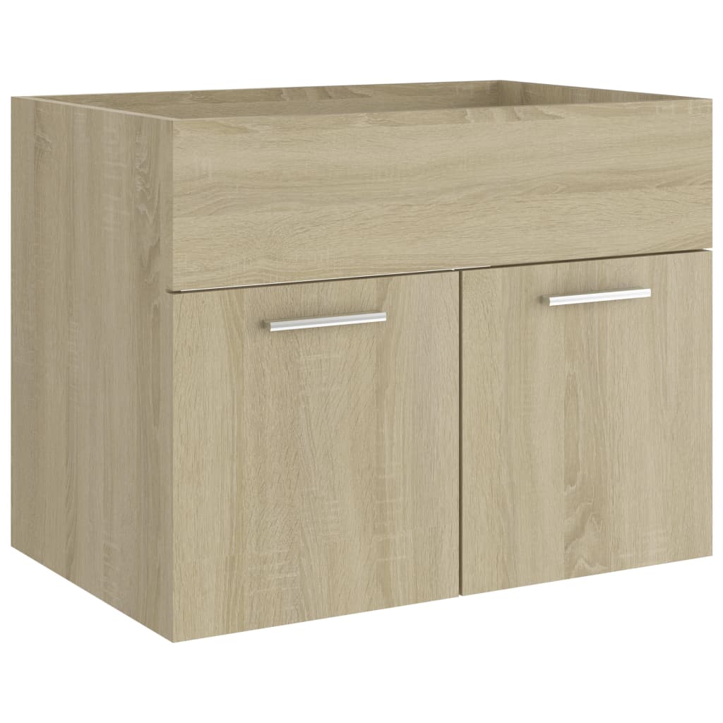 vidaXL Sink Cabinet Sonoma Oak 60x38.5x46 cm Engineered Wood