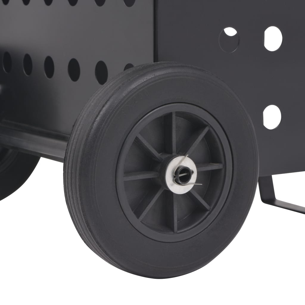 vidaXL Firewood Cart with Plastic Wheels 36x42x105 cm