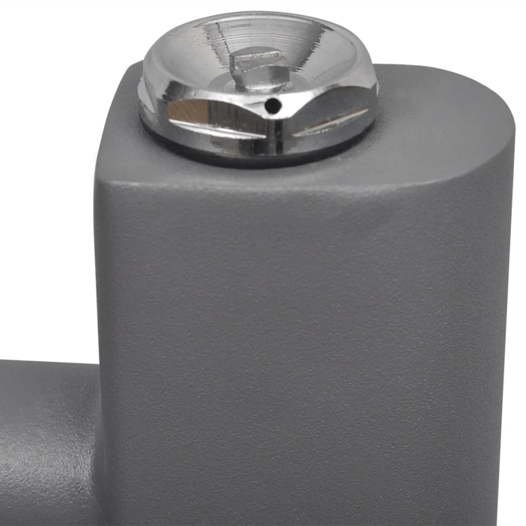 Grey Bathroom Central Heating Towel Rail Radiator Curve 480x480mm
