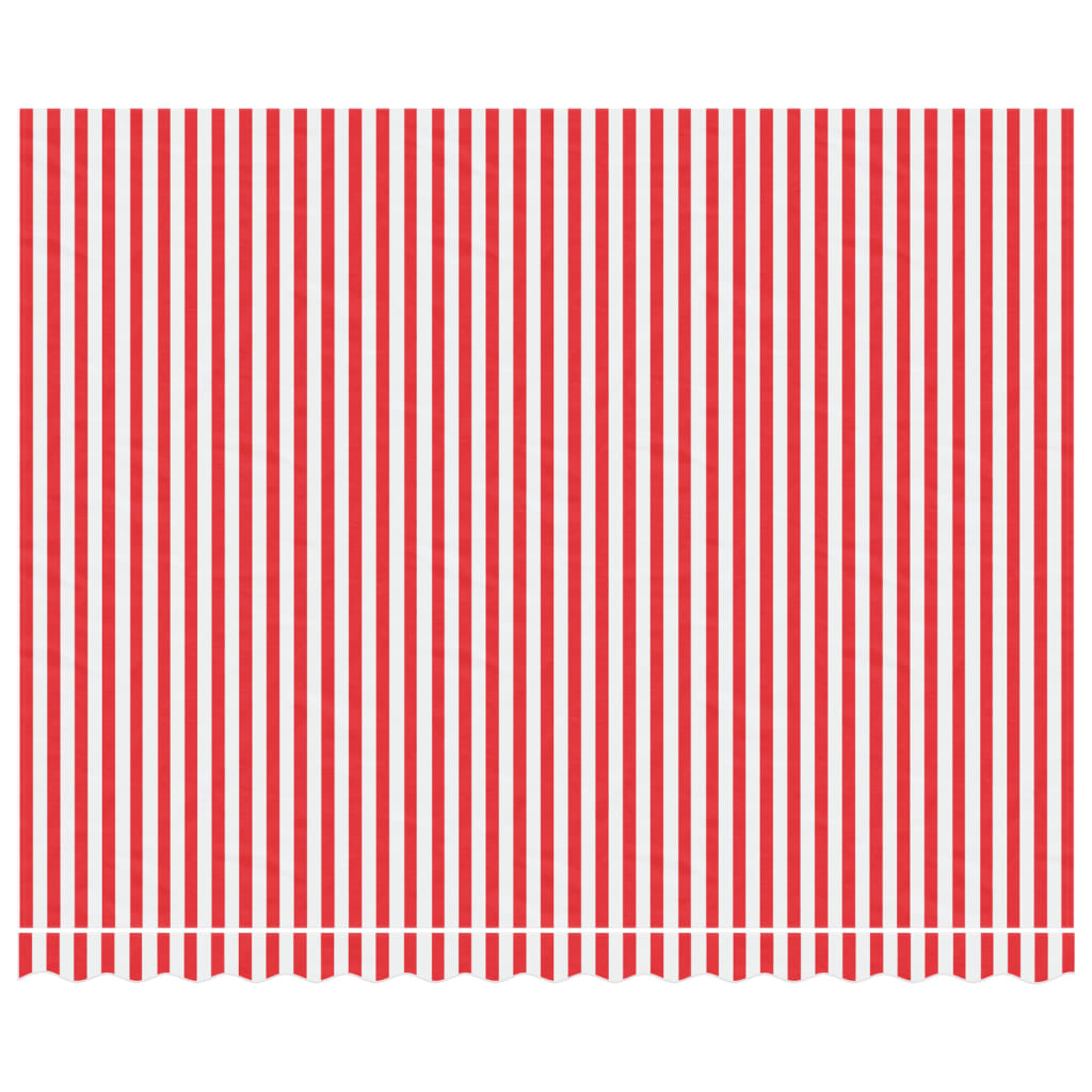 vidaXL Replacement Fabric for Awning Red and White Stripe 4x3 m
