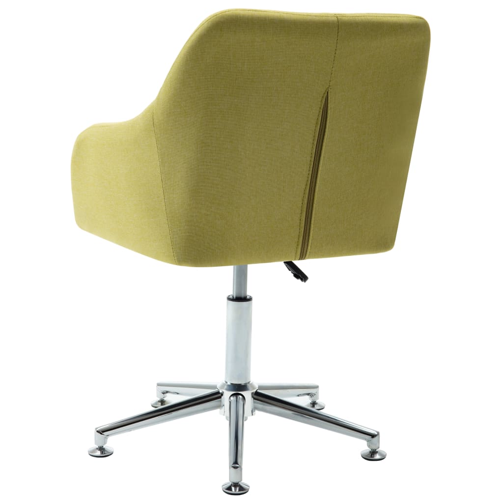 vidaXL Swivel Dining Chairs 4 pcs Green Fabric