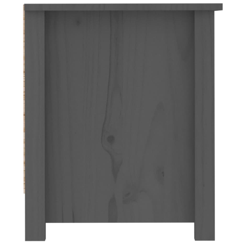 vidaXL Shoe Cabinet Grey 110x38x45.5 cm Solid Wood Pine