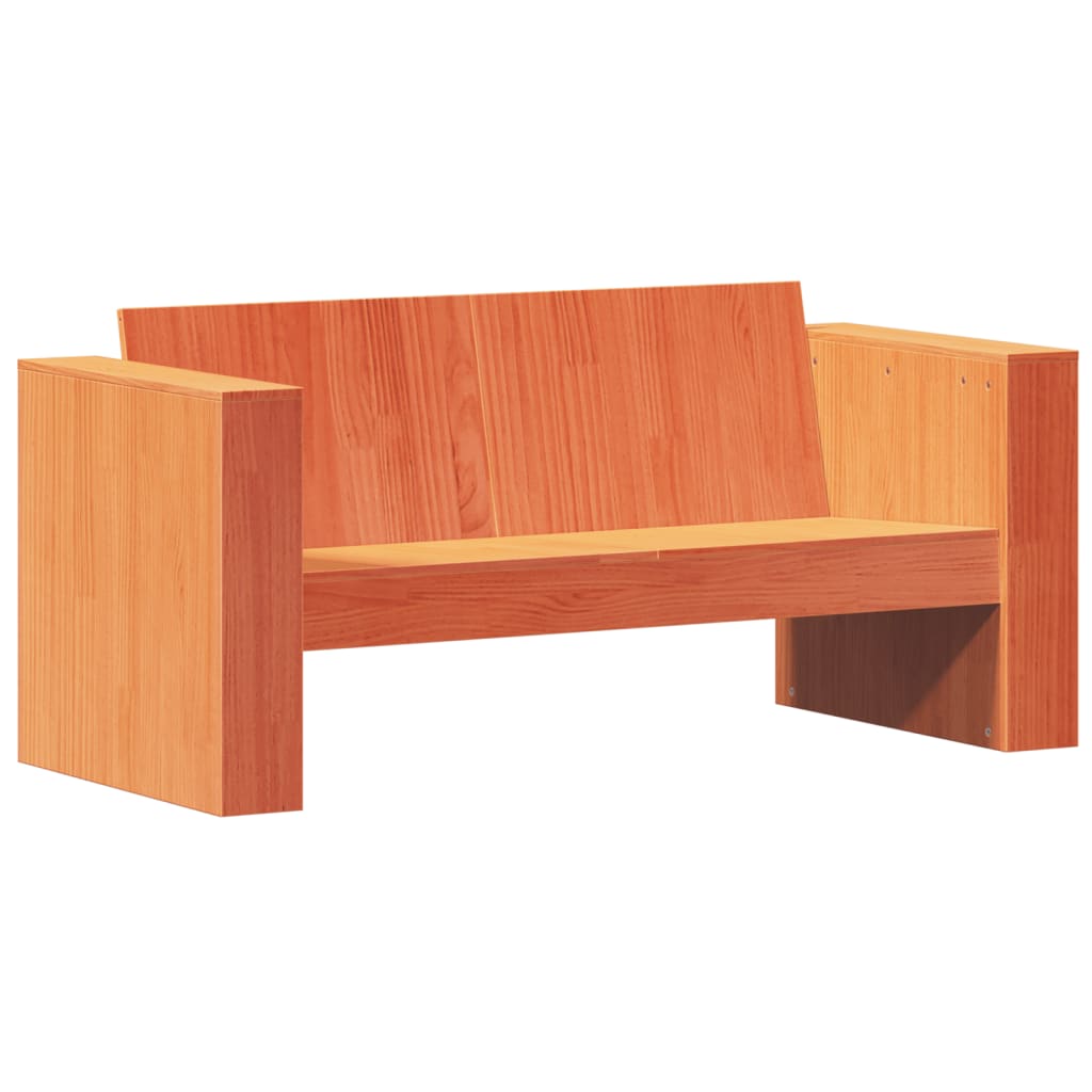 vidaXL 2 Piece Garden Lounge Set Wax Brown Solid Wood Pine