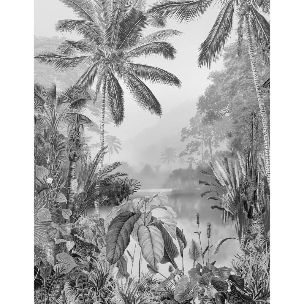 Komar Photo Mural Lac Tropical Black & White 200x270 cm