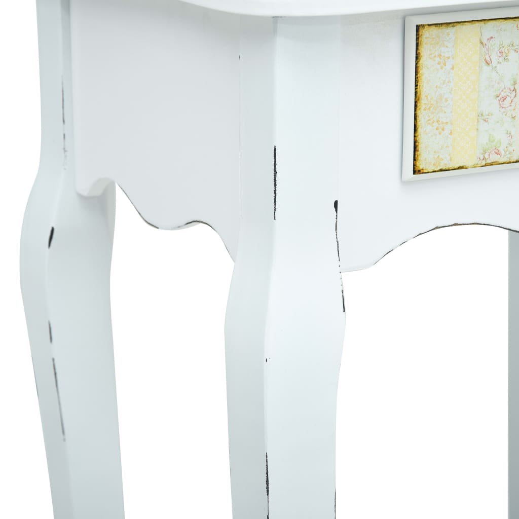 vidaXL Bedside Cabinet White 40x30x50.5 cm Wood
